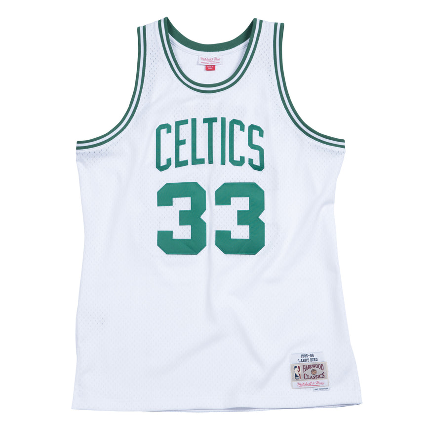 NBA-Swingman-Boston-Celtics Larry Bird -1985-86-Jersey-Wit-Voorkant