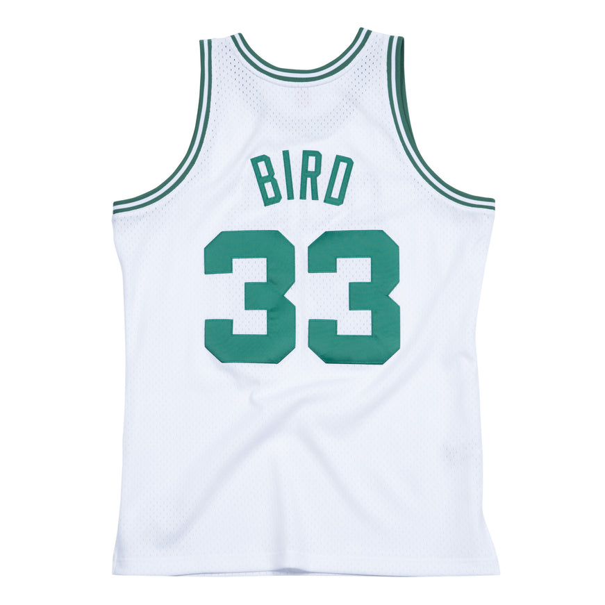 NBA-Swingman-Boston-Celtics Larry Bird -1985-86-Jersey-Wit-Achterkant