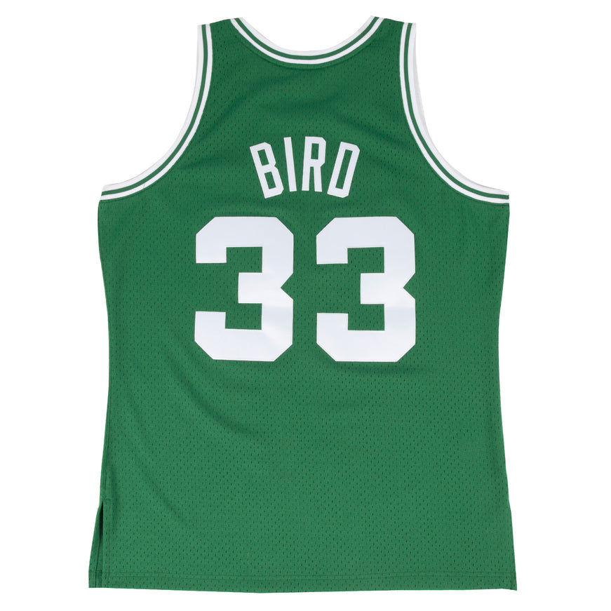 NBA-Swingman-Boston-Celtics Larry Bird -1985-86-Jersey-groen-Achterkant