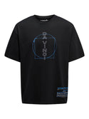 Only & Sons Vinci Frontprint T-Shirt Zwart 