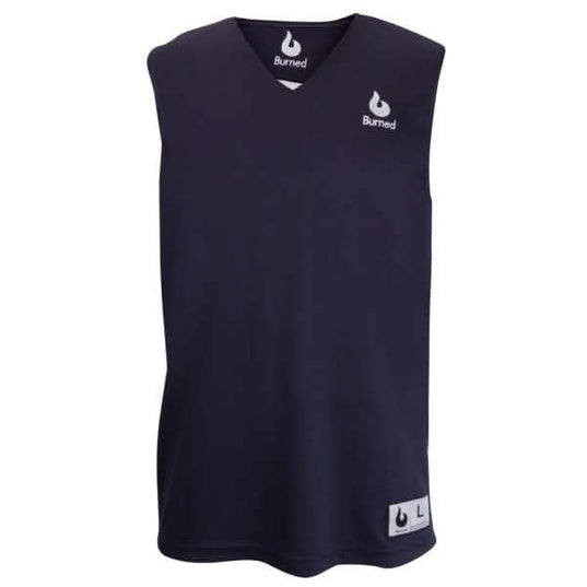 Burned Dubbelzijdig Jersey Donkerblauw Wit
