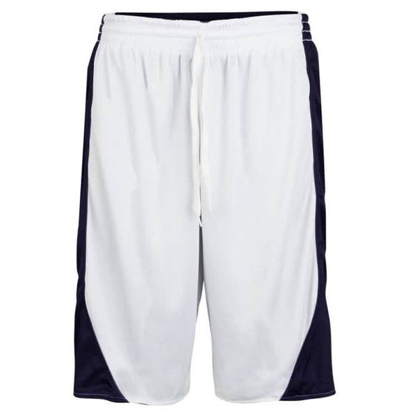 Burned dubbelzijdig short donkerblauw / wit, de witte kant