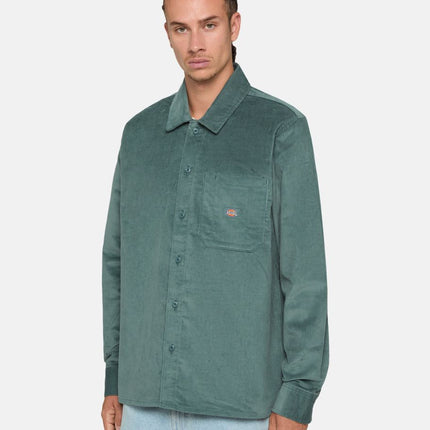 Dickies Overhemd van Corduroy in de kleur Petrol.