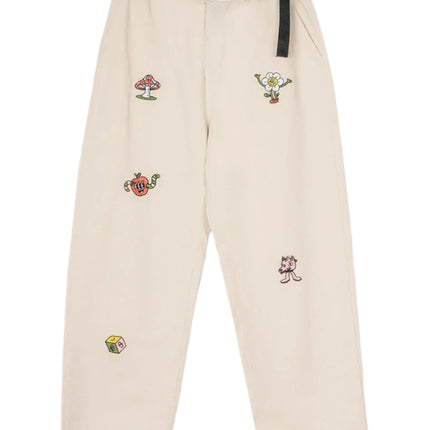 Kaotiko lange broek off-white met broderie