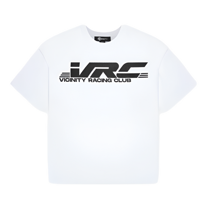 Vicinity T-shirts in het wit met het logo van Vicinity