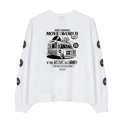 Kaotiko Longsleeve wit met print