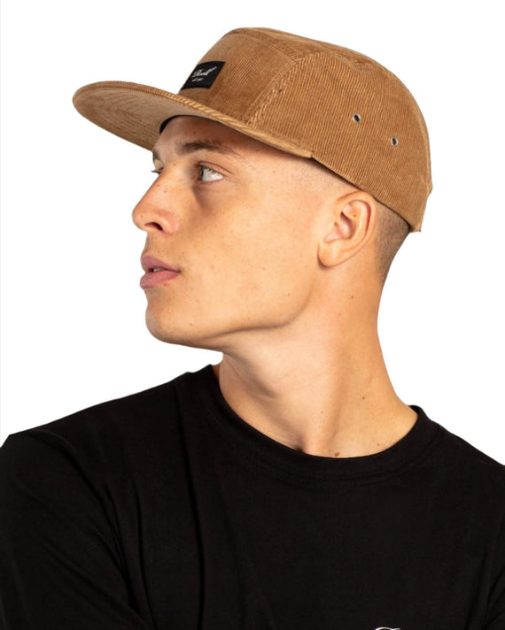 Reell-5-Panel-Cap-Copper-Brown-Model-Side