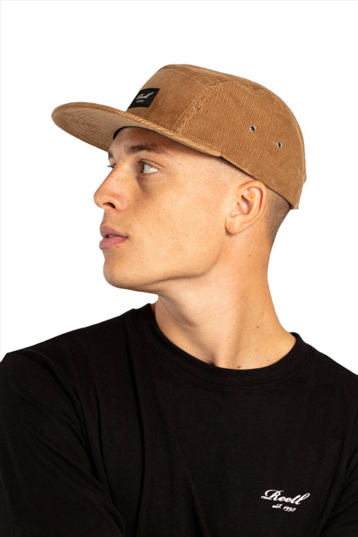 Reell-5-Panel-Cap-Copper-Brown-Model-Side