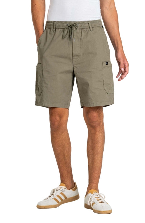 Reell-Reflex-Easy-Cargo-Short-BR-Stone-Green-Model-Front-Center