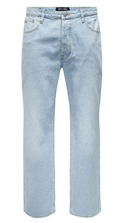 Only & Sons Fade Loose Jeans Lichtblauw