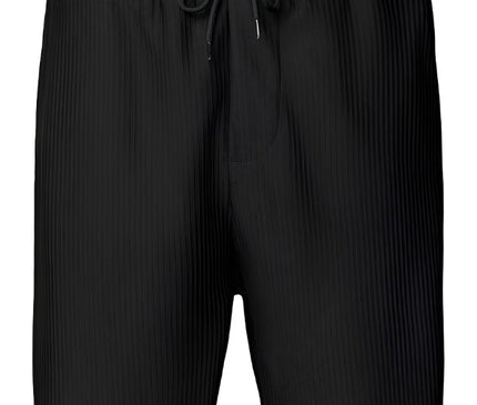 Drum-Pleated-Short-Black-Front-Side