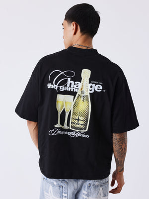 Project X Paris Champagne Oversized T-shirt Zwart