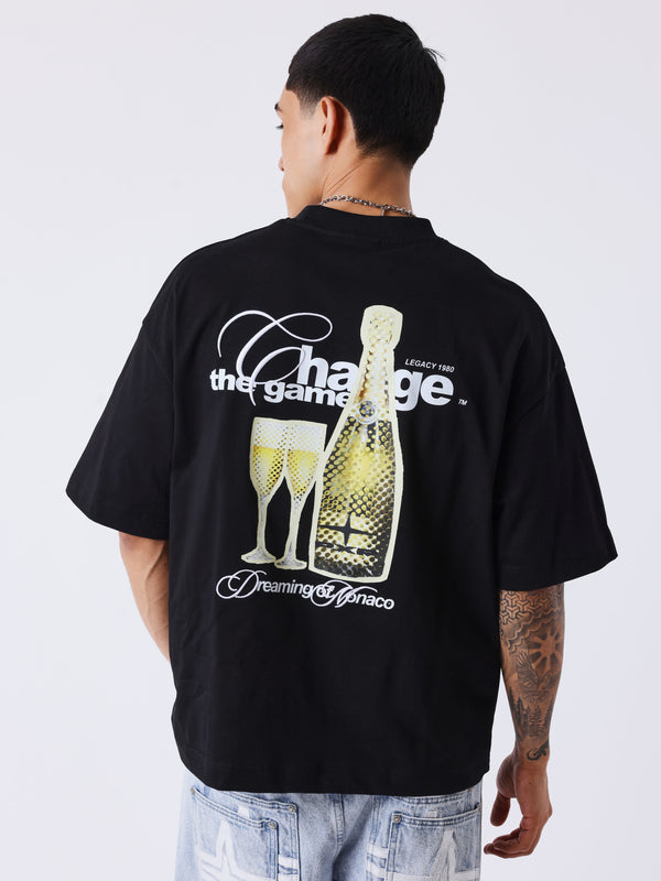 Project X Paris Champagne Oversized T-shirt Zwart