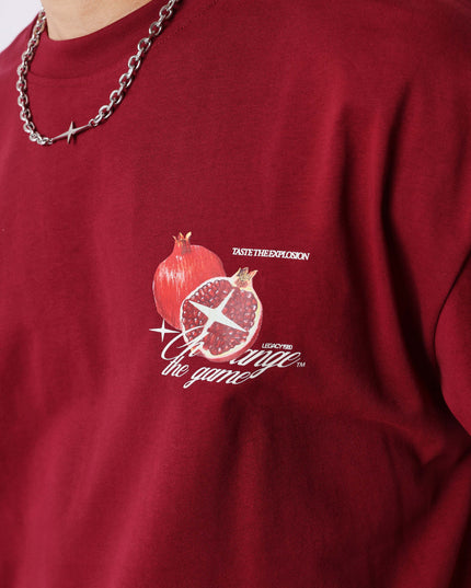 Project X Paris Pomegranate Oversized T-shirt Bordeaux
