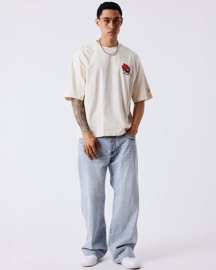 Project X Paris Pomegranate Oversized T-shirt Gebroken Wit
