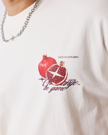 Project X Paris Pomegranate Oversized T-shirt Gebroken Wit