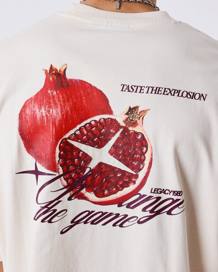 Project X Paris Pomegranate Oversized T-shirt Gebroken Wit