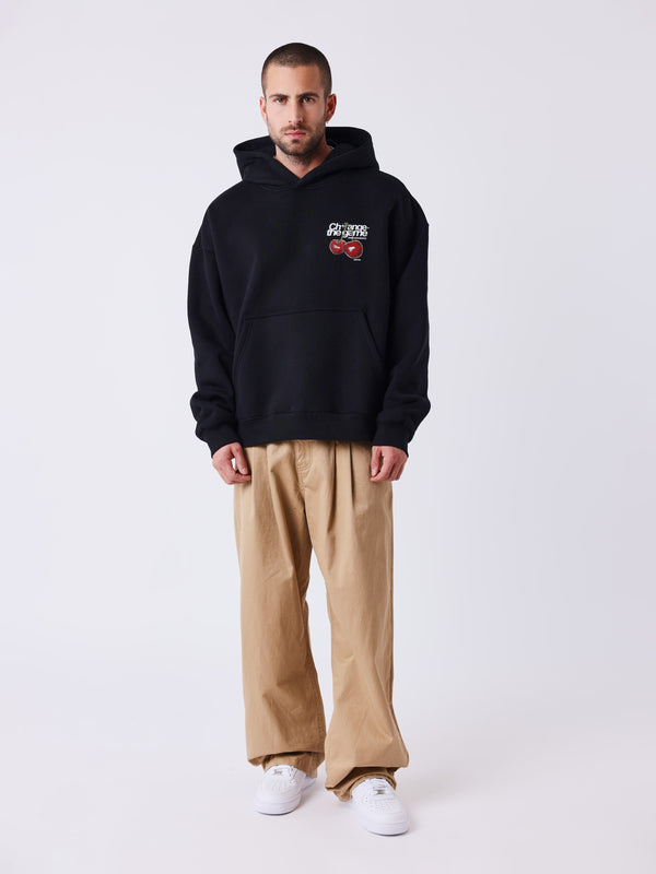 Project X Paris Cherry Oversized Hoodie Zwart
