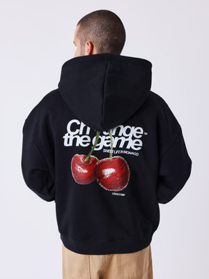 Project X Paris Cherry Oversized Hoodie Zwart
