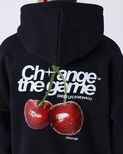 Project X Paris Cherry Oversized Hoodie Zwart