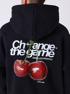 Project X Paris Cherry Oversized Hoodie Zwart