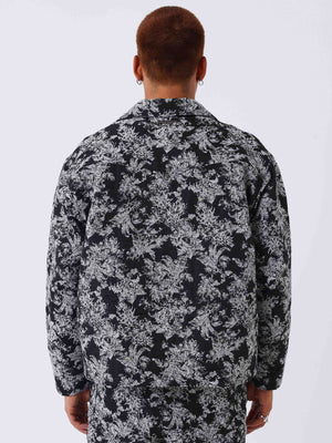 Project X Paris Jacket Plant Pattern Zwart Wit