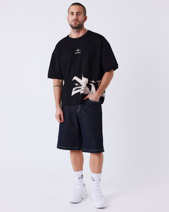 Project X Paris Short Flare Korte Broek Blauw