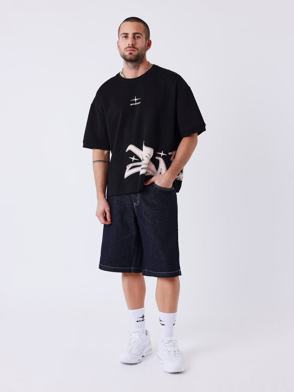 Project X Paris Short Flare Korte Broek Blauw