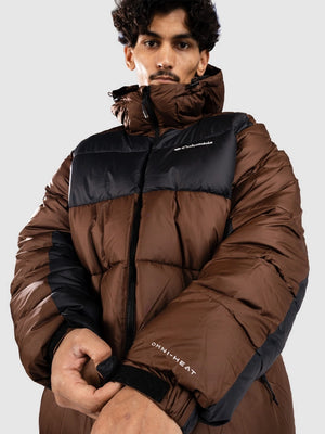 Columbia Pine Lake II Hooded Puffer Jacket Bruin Zwart