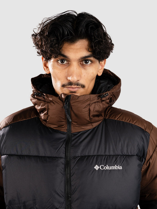 Columbia Pine Lake II Hooded Puffer Jacket Bruin Zwart