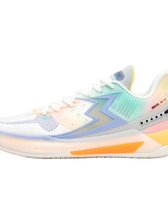 361 Degrees BIG3 5.0 - WIND RISES Basketbalschoen Wit/Geel/Grijs