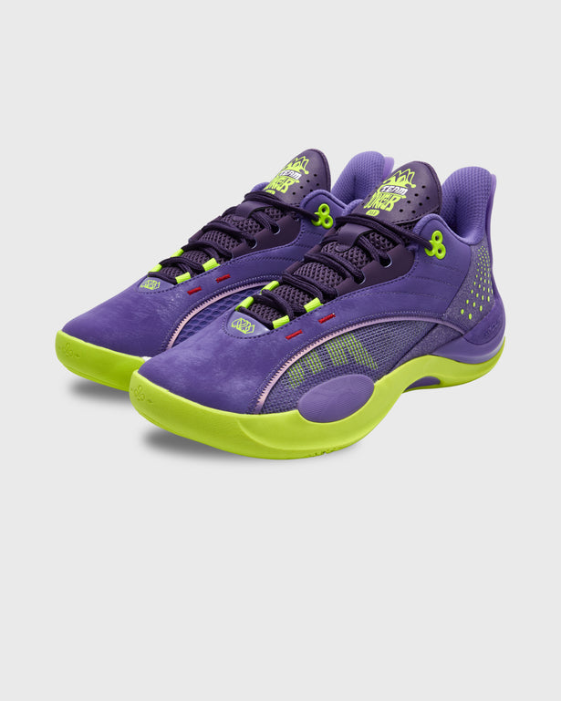 361 Degrees Team Joker Basketball Shoe Purple Green