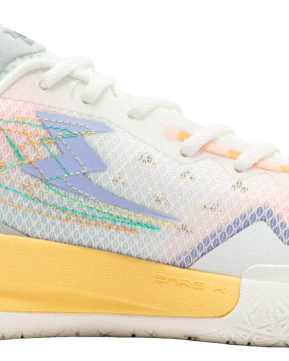 361 Degrees BIG3 5.0 - WIND RISES Basketbalschoen Wit/Geel/Grijs