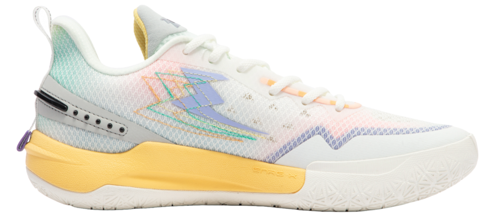 361 Degrees BIG3 5.0 - WIND RISES Basketbalschoen Wit/Geel/Grijs