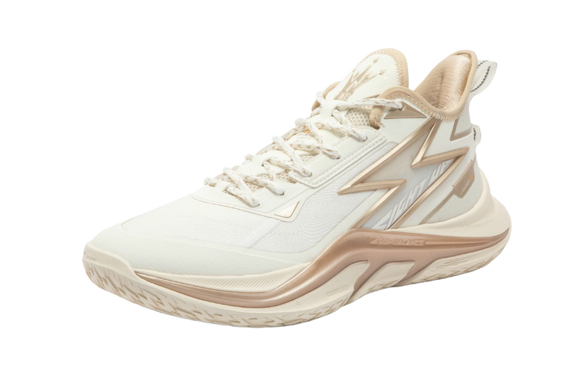 361 Light Up Basketbalschoen Beige voor zijkant