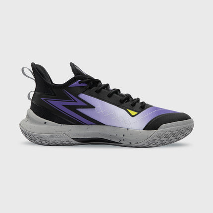 361 Light Up Basketbalschoen Zwart Paars binnenkant schoen