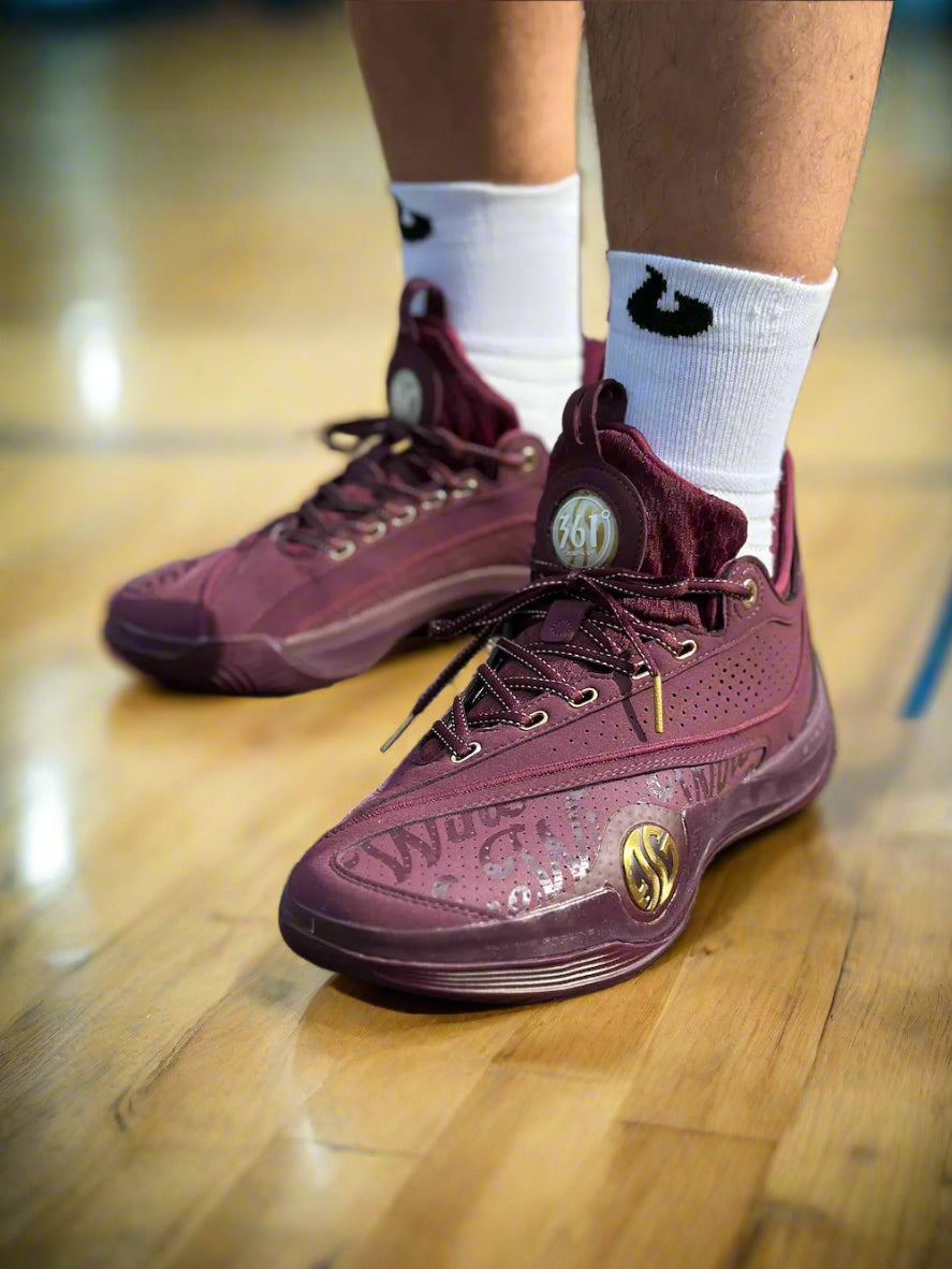 361 Degrees AG Zen VI Premium Basketbalschoen Wine