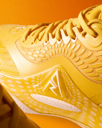 Rigorer AR2 Basketbalschoen Sunrise Detail logo zijaanzicht paar schoenen schoenen