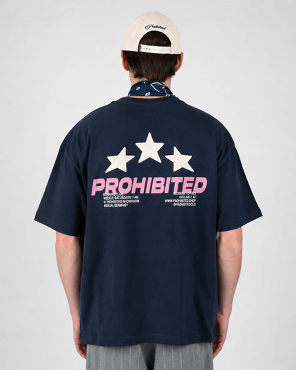Prohibited Running Club Tee Donkerblauw