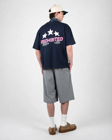 Prohibited Running Club Tee Donkerblauw