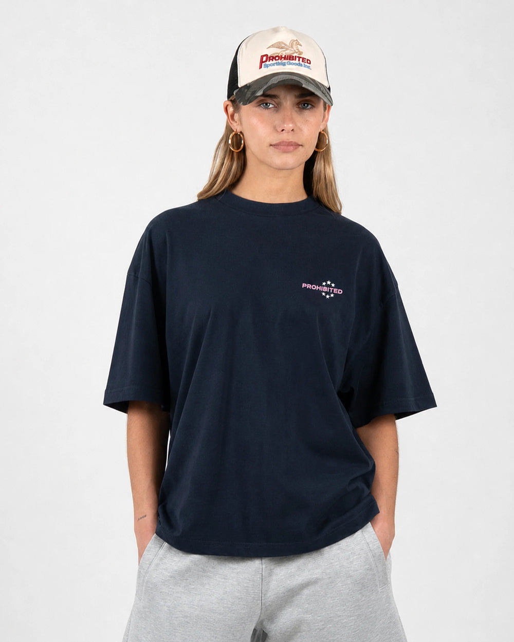 Prohibited Running Club Tee Donkerblauw