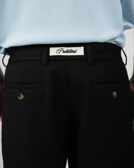 Prohibited Newport Pleated Shorts Zwart