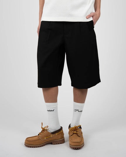 Prohibited Newport Pleated Shorts Zwart