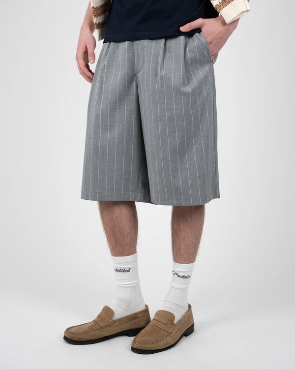 Prohibited Newport Pleated Shorts Grijs