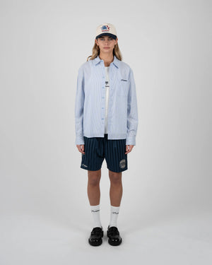 Prohibited Pinstripe Westbury Dress Shirt Blauw