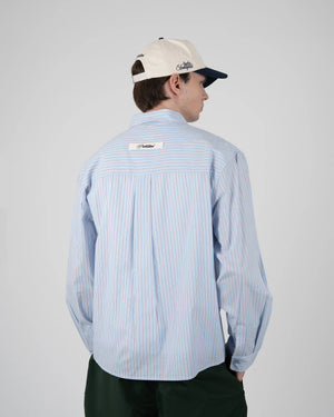 Prohibited Pinstripe Westbury Dress Shirt Blauw