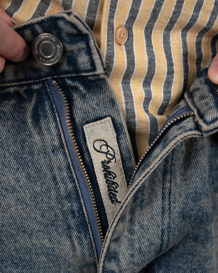 Prohibited Off Shore Demim Jorts Faded Blauw