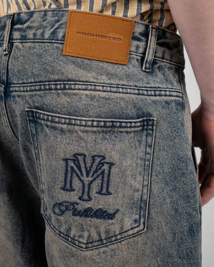 Prohibited Off Shore Demim Jorts Faded Blauw