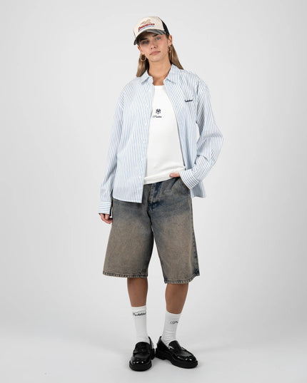 Prohibited Off Shore Demim Jorts Faded Blauw