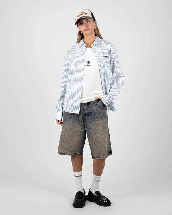 Prohibited Off Shore Demim Jorts Faded Blauw